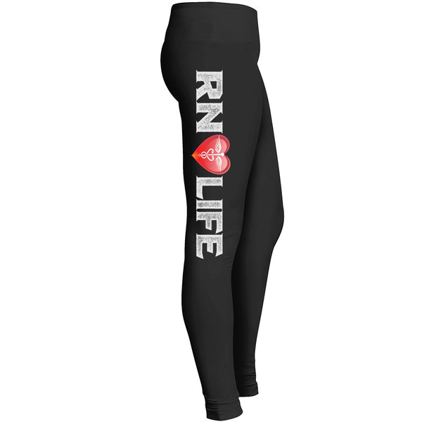 Rn Nurse Life Leggings For Nursing Job Girl Women Wife Mom Fit For Indoor Outdoor Workout Yoga Tight Leggings