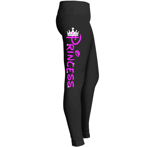 Princess Leggings Hot Pink Workout Yoga Pant For Awesome Princess Girls Best Gift For Birthday Leggings