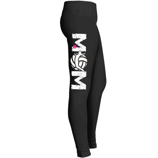 Volleyball Mom Leggings For Awesome Sports Mommy Wife Grandma Fit For Indoor Outdoor Play Time Leggings