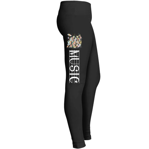 Music Lover Girls Leggings For Awesome Mom Mommy Wife Grandma Lady Fit For Indoor Outdoor Workout Leggings