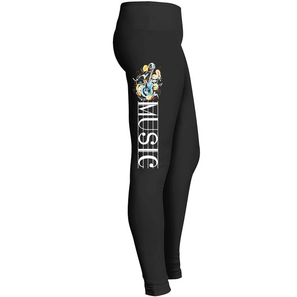 Music Lover Girls Leggings For Awesome Mom Mommy Wife Grandma Lady Fit For Indoor Outdoor Workout Yo Leggings