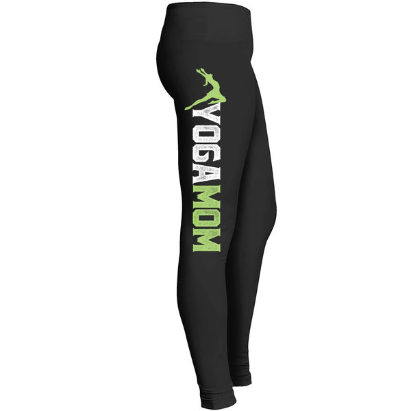 Yoga Mom Fitness Workout Leggings For Awesome Girls Mom Mommy Lady Women Wife Grandmother Fitted Leggings