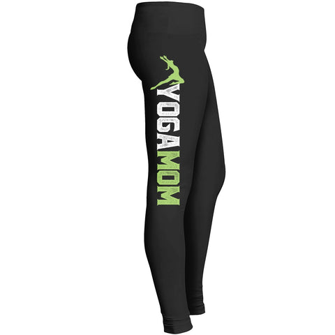 Yoga Mom Fitness Workout Leggings For Awesome Girls Mom Mommy Lady Women Wife Grandmother Fitted Leggings