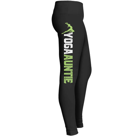 Yoga Auntie Fitness Workout Leggings For Awesome Girls Mom Mommy Lady Women Wife Grandmother Fitted Leggings