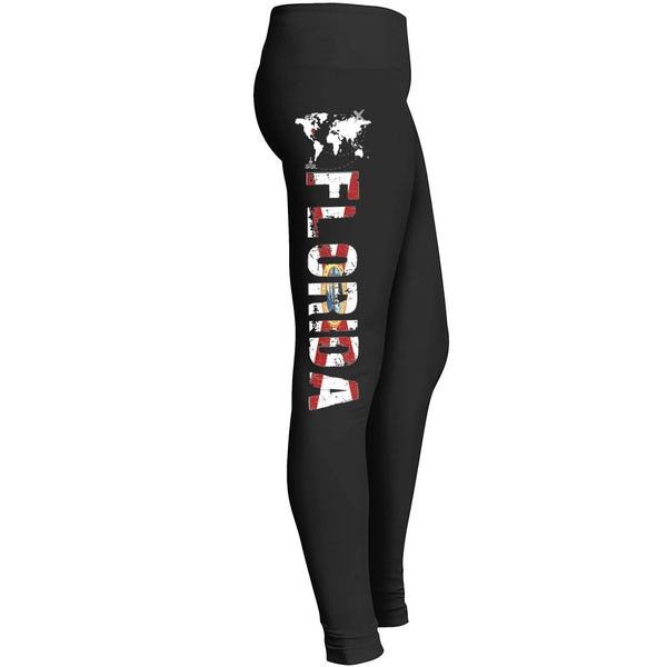Florida Usa Patriotic Leggings For Independence Day Awesome Girls Mom Mommy Lady Women Wife Grandmom Leggings