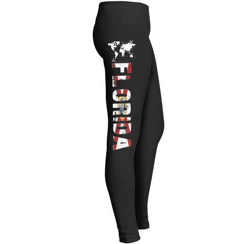 Florida Usa Patriotic Leggings For Independence Day Awesome Girls Mom Mommy Lady Women Wife Grandmom Leggings