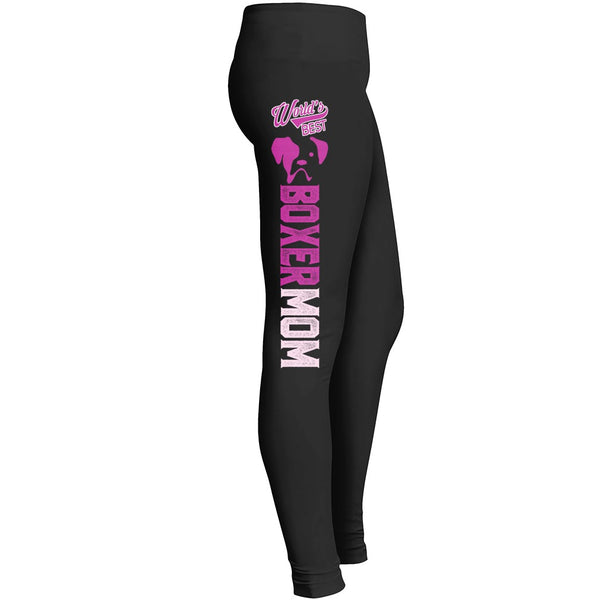Worlds Best Boxer Dog Mom Leggings Fit For Indoor Outdoor Workout Yoga Suitable Tights Pant For Mom Leggings