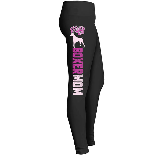 Worlds Best Boxer Dog Mom Leggings Fit For Indoor Outdoor Workout Yoga Suitable Tights Pant For Mom Leggings