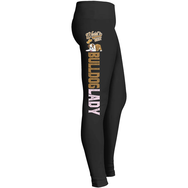 Worlds Best Bulldog Dog Mom Leggings Fit For Indoor Outdoor Workout Yoga Suitable Tights Pants Leggings