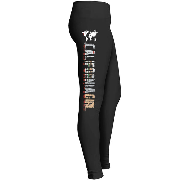 California Girl Leggings Fit For Indoor Outdoor Workout Yoga Suitable Tights Pant For Mom Lady Girl Leggings