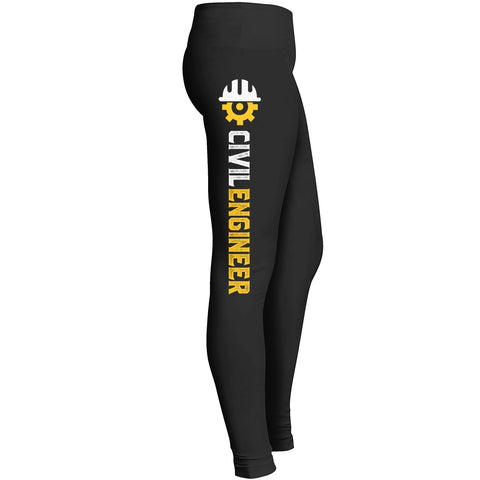 Civil Engineering Engineer Leggings Fit For Indoor Outdoor Workout Yoga Suitable Tights Pant For Mom Leggings