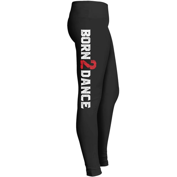 Born To Dance Leggings Fit For Indoor Outdoor Workout Yoga Suitable Tights Pants Mom Lady Girl Women Leggings