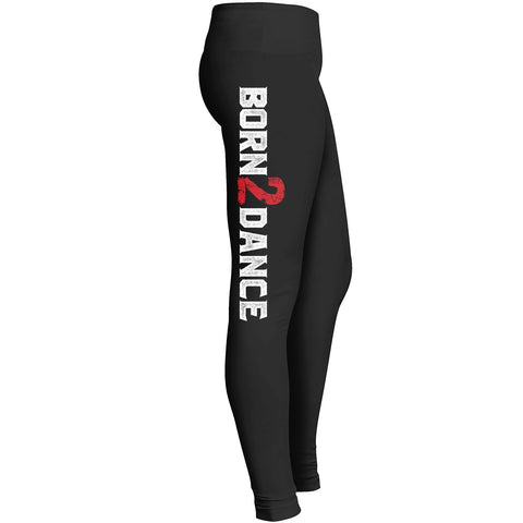 Born To Dance Leggings Fit For Indoor Outdoor Workout Yoga Suitable Tights Pants Mom Lady Girl Women Leggings
