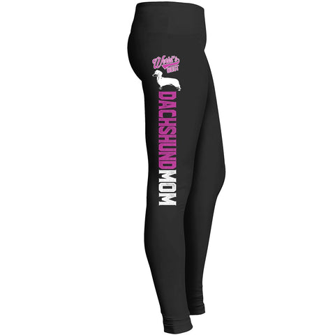 Dachshund Mom Leggings Fit For Indoor Outdoor Workout Yoga Suitable Tights Pants Mom Lady Girl Women Leggings