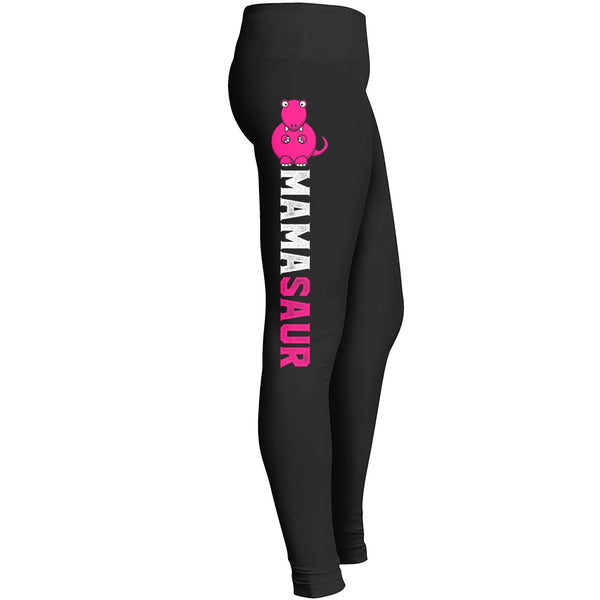 Mama Saur Leggings Fit For Awesome Funny Mom Indoor Outdoor Workout Yoga Suitable Tights Pants Mom Leggings