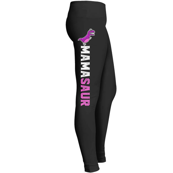 Mama Saur Leggings Fit For Awesome Funny Mom Indoor Outdoor Workout Yoga Suitable Tights Pants Mom Leggings