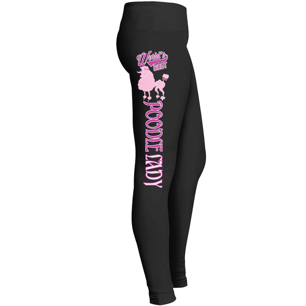 Poodle Lady Leggings Fit For Awesome Pet Dog Doggy Lover Girls Indoor Outdoor Workout Yoga Leggings