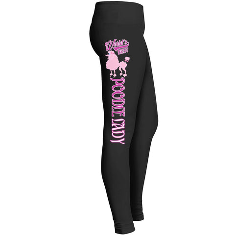 Poodle Lady Leggings Fit For Awesome Pet Dog Doggy Lover Girls Indoor Outdoor Workout Yoga Leggings