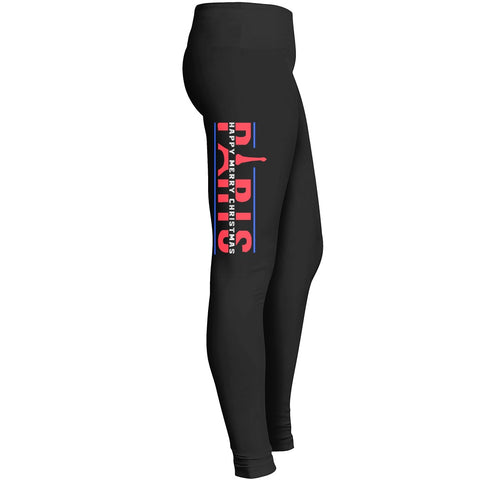Happy Merry Christmas Paris France Leggings Fit For Awesomegirls Indoor Outdoor Workout Yoga Leggings
