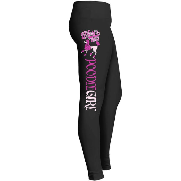 Poodle Girl Leggings Fit For Awesome Pet Dog Doggy Lover Girls Indoor Outdoor Workout Yoga Leggings