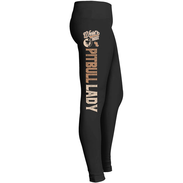 Pitbull Lady Leggings Fit For Awesome Pet Dog Doggy Lover Girls Indoor Outdoor Workout Yoga Leggings