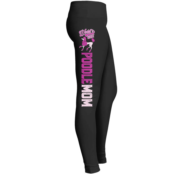 Poodle Lady Leggings Fit For Awesome Pet Dog Doggy Lover Girls Indoor Outdoor Workout Yoga Suitable Leggings