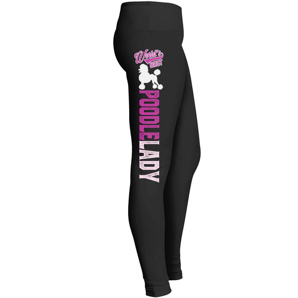 Poodle Lady Leggings Fit For Awesome Pet Dog Doggy Lover Girls Indoor Outdoor Workout Yoga Suitable Leggings