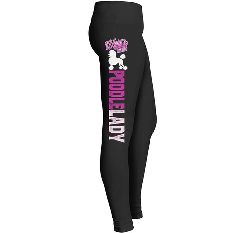 Poodle Lady Leggings Fit For Awesome Pet Dog Doggy Lover Girls Indoor Outdoor Workout Yoga Suitable Leggings