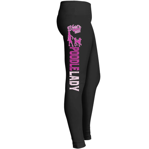 Poodle Lady Leggings Fit For Awesome Pet Dog Doggy Lover Girls Indoor Outdoor Workout Yoga Suitable Leggings