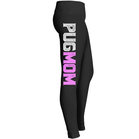 Pug Lady Leggings Fit For Awesome Pet Dog Doggy Lover Girls Indoor Outdoor Workout Yoga Suitable Leggings