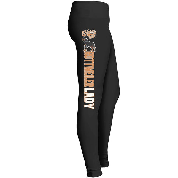 Rottweiler Lady Leggings Fit For Awesome Pet Dog Doggy Lover Girls Indoor Outdoor Workout Yoga Leggings