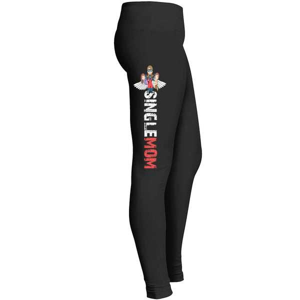 Single Mom Superpower Leggings Fit For Awesome Single Girls Indoor Outdoor Workout Yoga Suitable Leggings