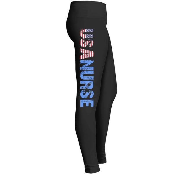 Usa Nurse Leggings Fit For Indoor Outdoor Workout Yoga Tights Pants Shorts Mom Lady Women Wife Leggings