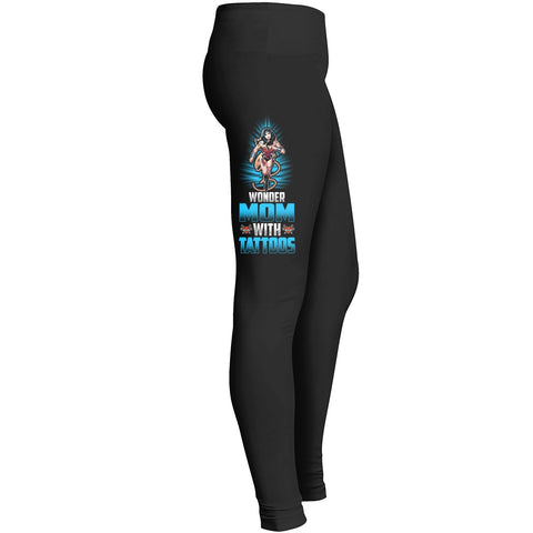 Wonder Mom With Tattoos Leggings