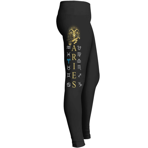 Zodiac Sign Woman Leggingswomens Black Yoga Joggingaries Leggings