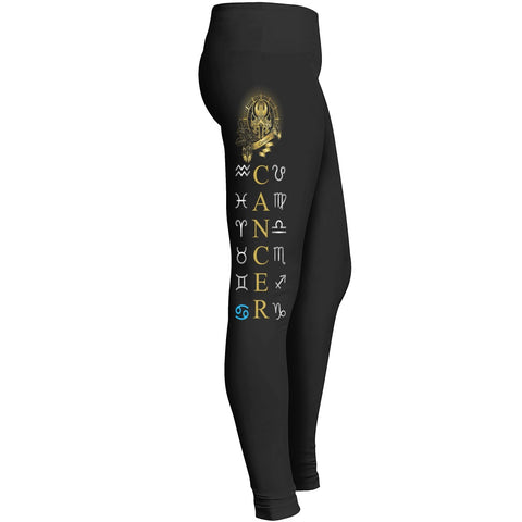 Zodiac Sign Woman Leggingswomens Black Yoga Joggingcancer Leggings