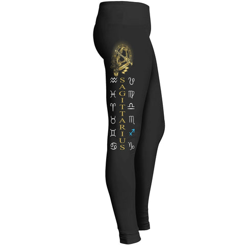 Zodiac Sign Woman Leggingswomens Black Yoga Joggingsagittarius Leggings