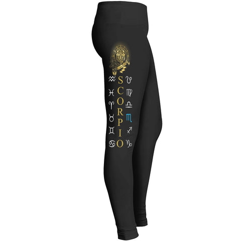 Zodiac Sign Woman Leggingswomens Black Yoga Joggingscorpio Leggings