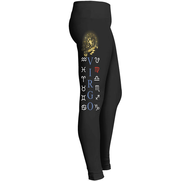 Zodiac Sign Woman Leggingswomens Black Yoga Joggingvirgo Leggings