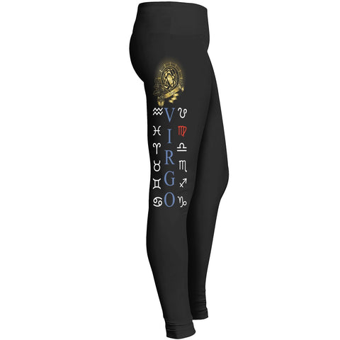 Zodiac Sign Woman Leggingswomens Black Yoga Joggingvirgo Leggings