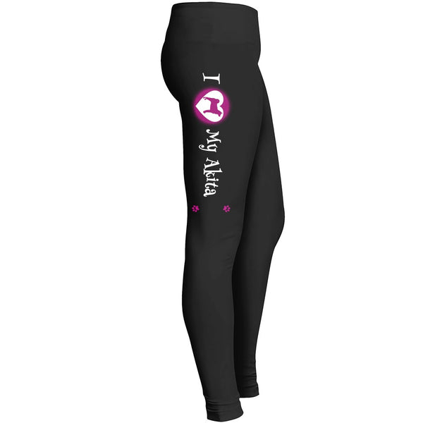 I Love My Akita Leggings For Akita Dog Lovers Leggings