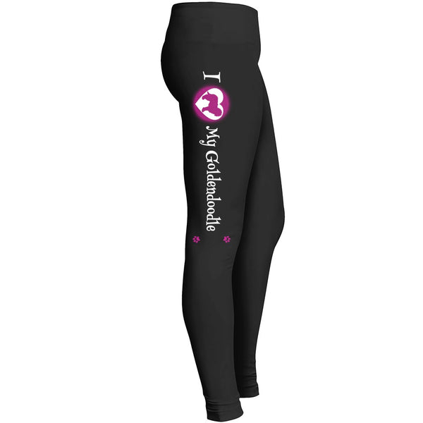 I Love My Goldendoodle Leggings For Golden Retriever Poodle Mix Dog Lovers Leggings
