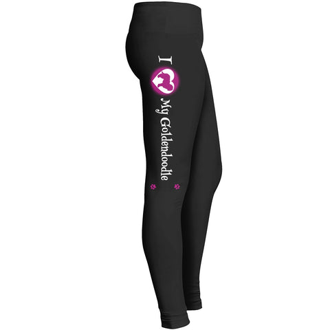 I Love My Goldendoodle Leggings For Golden Retriever Poodle Mix Dog Lovers Leggings