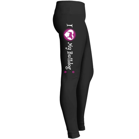 I Love My Bulldog Leggings For Bulldog Dog Lovers Leggings