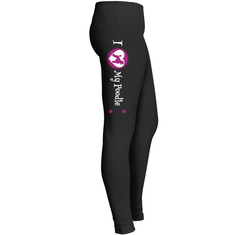 I Love My Poodle Leggings For Poodle Dog Lovers Leggings