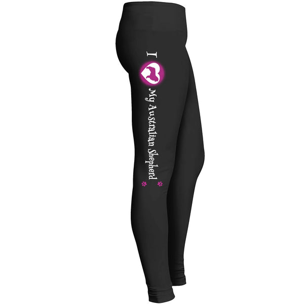 I Love My Australian Shepherd Leggings For Aussie Dog Lovers Leggings