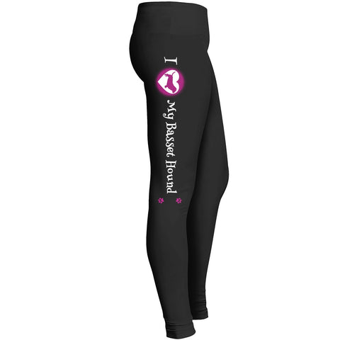 I Love My Basset Hound Leggings For Basset Hound Dog Lovers Leggings