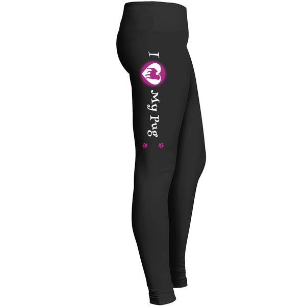 I Love My Pug Leggings For Pug Dog Lovers Leggings