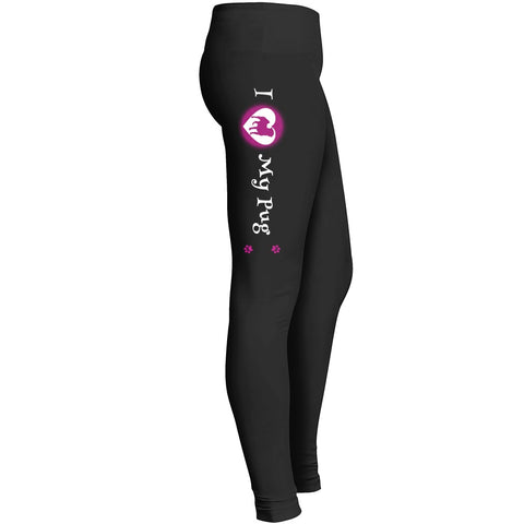I Love My Pug Leggings For Pug Dog Lovers Leggings