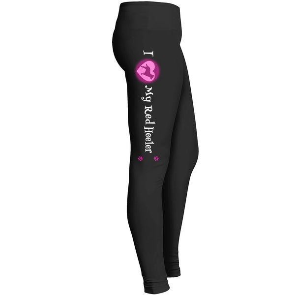 I Love My Red Heeler Leggings For Australian Cattle Dog Lovers Leggings